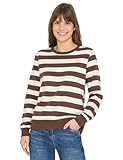Cecil Gestreiftes Sweatshirt urban Taupe M