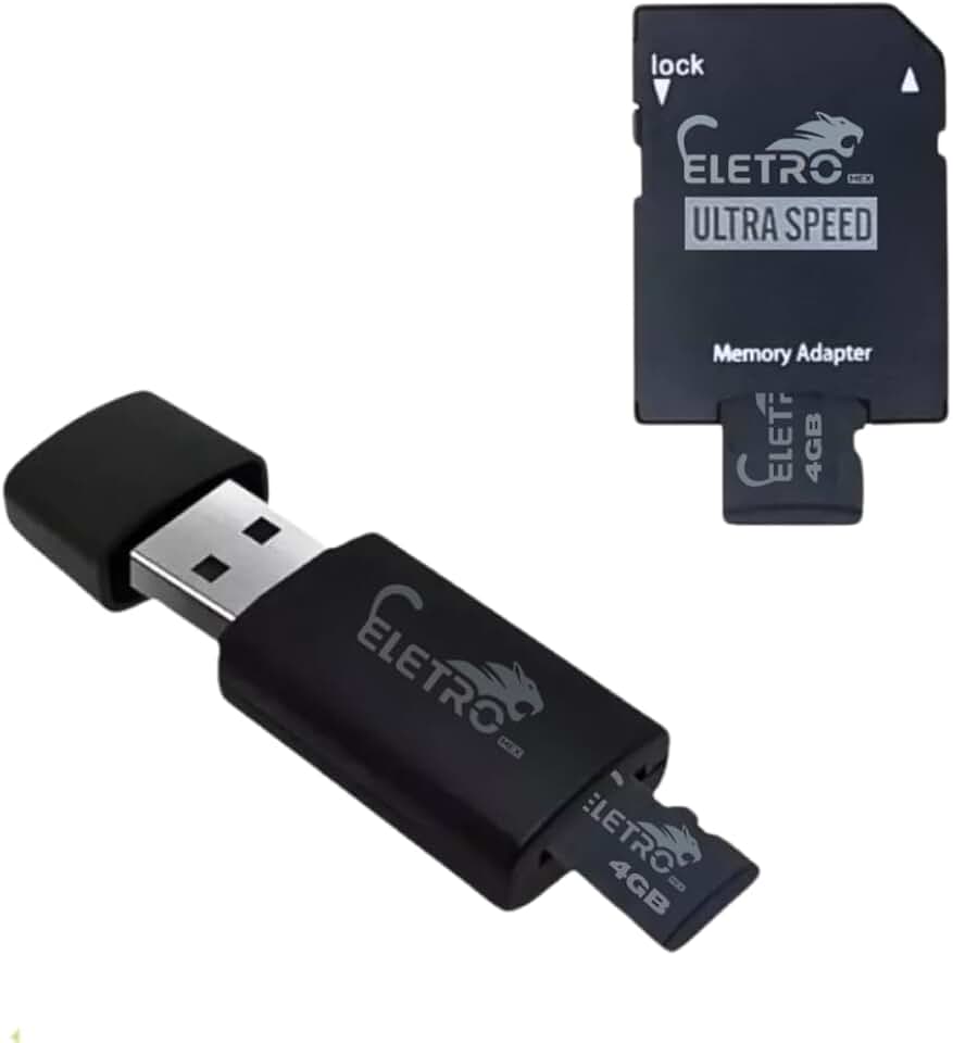 Cartão de Memória 4GB Pen Drive 3 Em 1 Classe 10