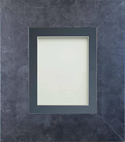 Frame Company Valencia Grey Slate 24x20 Frame With Blue Mount For 20x16 inch — image 1