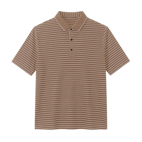 Camisas Polo de Golf a Rayas para Hombre con Cuello Polo Manga Corta Casual miniatura 4