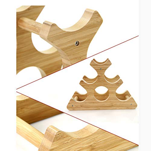 Soporte para botellas de vino de madera sólida miniatura 4