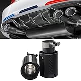 YOUNGERCAR Universal Exhaust Tips Fit For BMW M Performance Pipes Tail Pipe Tip Carbon Fiber Style 63mm 2.48' 2PCS