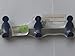 Produktbild Schwinn Hakenleiste Garderobenleiste, Kunststoff Silber/blau, 24 x 6,8 cm, 1 Stück, 79211