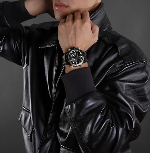 Image of NAVIFORCE NF9236 Japanese Movement Military Style Leather Strap Analog-Digital Watch