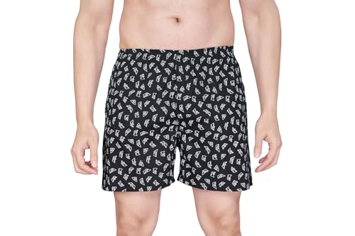 Image of Nermosa Men's Cotton Printed Soft Regular Boxer Shorts | Pack of 2