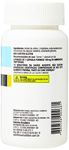 Triptofano 190Mg ( Ansiolítico ) 30 Cápsulas, Inove Nutrition