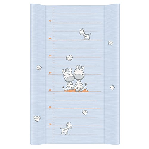 Cambiador Bebe Impermeable para Niños y Niñas - Cebra Azul 80x50 cm