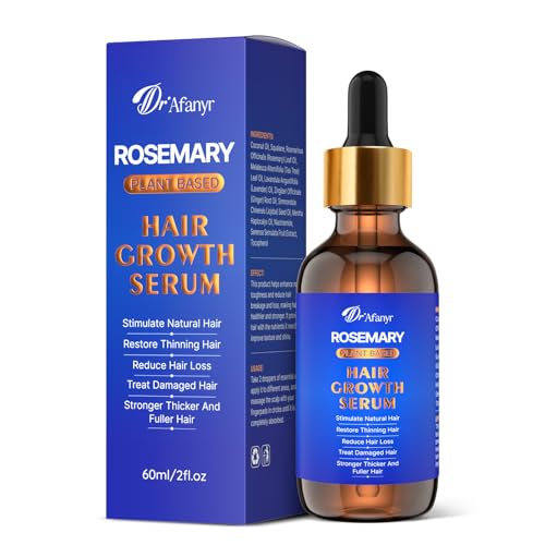 Hair Growth Serum with Rosemary Oil & Saw Palmetto - 100% Natural Plant-Based Formula to Stimulate Follicles, Revive Roots for Visibly Thicker Fuller Hair, Reduce Shedding and Loss For Men & Women