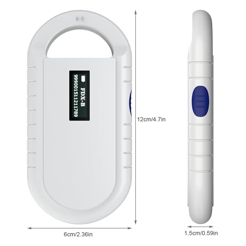 Image of Microchip Scanner, Microchip for Dogs, Pet Microchip Scanner, Pet Microchip Kit, Microchip Reader USB Rechargeable, Pet Chip Scanner for ISO11784, 11785, FDX-B, ID64