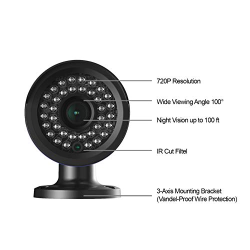 Night Watch Security 1 Pack Analog Hd 720P Wired Bullet Camera (Black, Camera Only, Compatible With Night Owl Dvrs Certified) #TOP1
