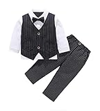 ropa bautizo bebe niño el corte ingles Diseño de dos piezas de estilo esmoquin, manga corta, pajarita se puede quitar, lo que lo hace muy lindo y formal, se ve más caballero, adorable y guapo.