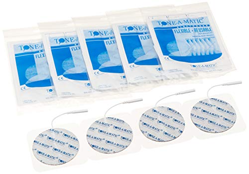 TAMTEC Adhesive Replacement Electrodes/Sticky Pads - 20 Pack - FDA Cleared for Electronic Muscle Stimulator (EMS) / TENS (Large, 2.75