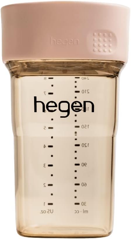 Hegen Easy to Clean PPSU Training Cup, 8oz 12 months and up (Pink)
