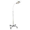 Medical Examination Lamp, Shadow Light, Examination Light, Pharmacy Floor Lamp Stand, Brushed Steel, Standing Task Lamp with Mobile Base, Adjustable Medical Examination Lamp with Metal