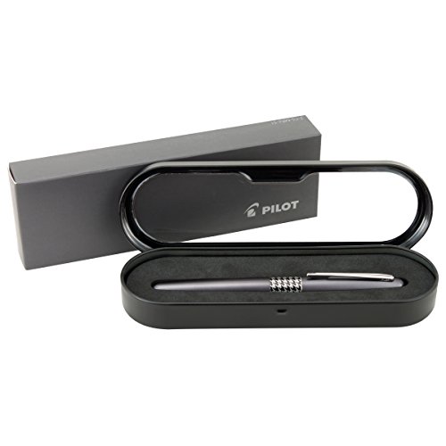 Image of Pilot MR Retro Pop Collection Gel Roller Pen, Gray Barrel with Hound's Tooth Accent, Fine Point, Black Ink (91405)