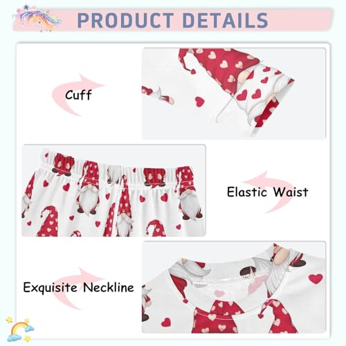 ODAWA Boys Girls Cute Gnome White Long Sleeve Tee and Pant 2-piece Set Fall Clothes 18M4