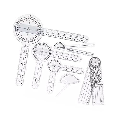 Set 6Pzas Goniómetro Médico Transparente PVC miniatura 3