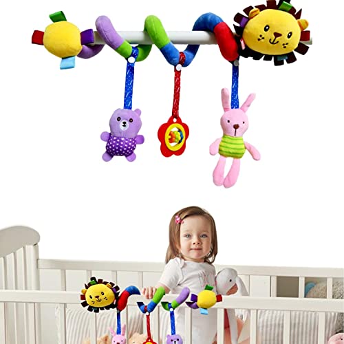 Brinquedos de carrinho | Brinquedos de pelúcia em macios e confortáveis para bebês com squeaker e an