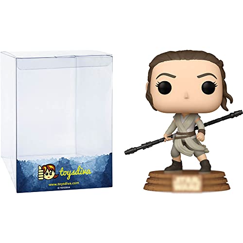 Rey [Jaku] (2015 Summer Virtual Fun Kon Exc): P O P ! Vinyl Figurine Bundle With 1 Compatible 'Toysdiva' Graphic Protector (451-55498 - B)