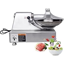 TECHTONGDA 110V Commercial Food Processor Electric Food Cutter Meat Vegetable Chopper Grinder Machine with 5.5L Capacity for Vegetables Fruits Meat Grains Peanut Ginger Garlic