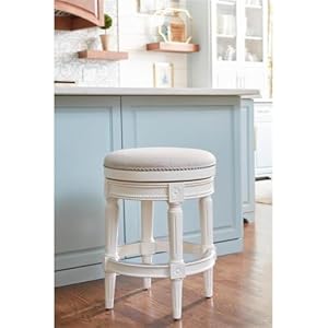 Newridgehomegoodschapman26incounterheightswivelbarstoolbacklessalabasterwhitewithgrayseat  Urban Country Home Decor New ridge home goods chapman 26in counter height swivel bar stool backless alabaster white with gray seat  urban country home decor