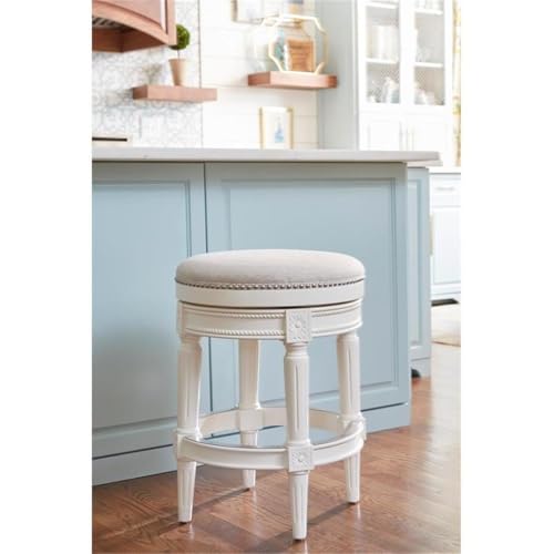 Newridgehomegoodschapman26incounterheightswivelbarstoolbacklessalabasterwhitewithgrayseat  Urban Country Home Decor New ridge home goods chapman 26in counter height swivel bar stool backless alabaster white with gray seat  urban country home decor