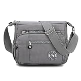WITERY Crossbody Bag for Women - Nylon Waterproof Shoulder Bag Casual Zipper Multi-Pocket Crossbody Purses with Adjustable Strap, Ladies Lightweight Pocketbooks Messenger Bags Travel Purse Handbag