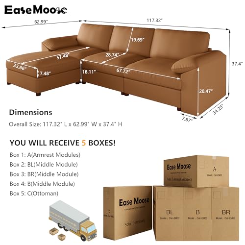 Luxury Faux Leather Reclining Sofa