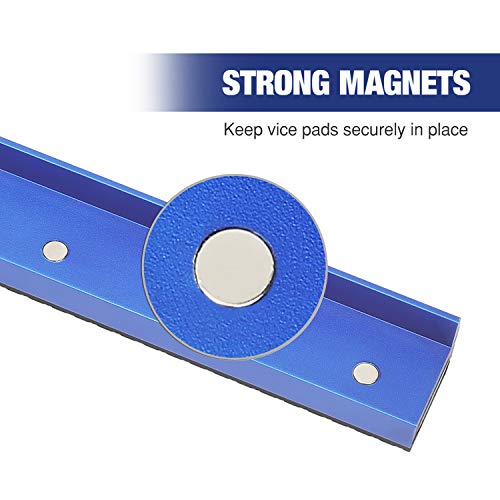 Workpro 2-Pair Vise Jaw Pads, Magnetic Vice Jaw Covers Protectors, 5-1/2 Inch Multi-Groove Jaw Pads And 6 Inch Aluminum Pads Set #TOP5