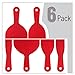 Bates 6 Pack Plastic Putty Knife Set - Paint Scraper, Spackle Tool, Spreader