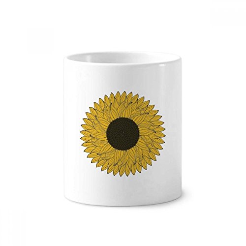 Pot à crayons tournesol en céramique pour un bureau ordonné et lumineux