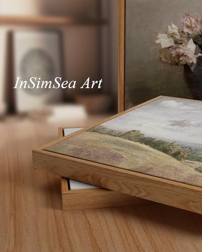 InSimSea Framed Canvas Prints Art Vintage Decor, Rural Scenery Landscape Paintings, Large Countryside Farmhouse Hanging Wall Decorations for Living Room Dining Room Bedroom, 24"x36" - Image 3
