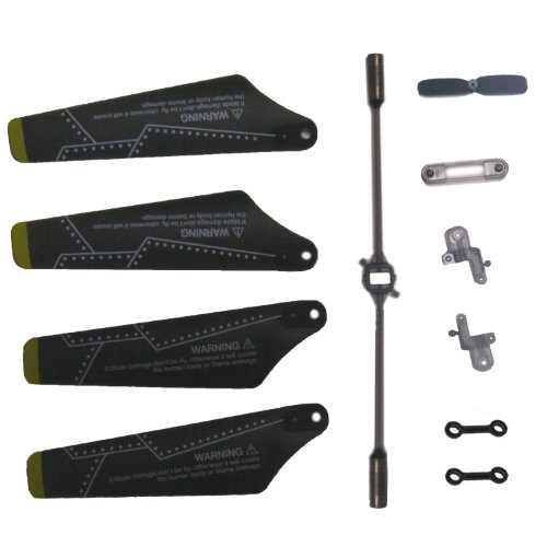 Syma S102g Full Set Replacement Parts, Main Blades, Tail Blade, Balance Bar, Spare Main Grips,Connect Buckle