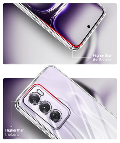 Image of WOW IMAGINE Crystal Clear Transparent Back Case Cover for Oppo Reno 12 Pro 5G | Full Device & Camera Protection Shockproof TPU Silicone Back Cover Case - Transparent