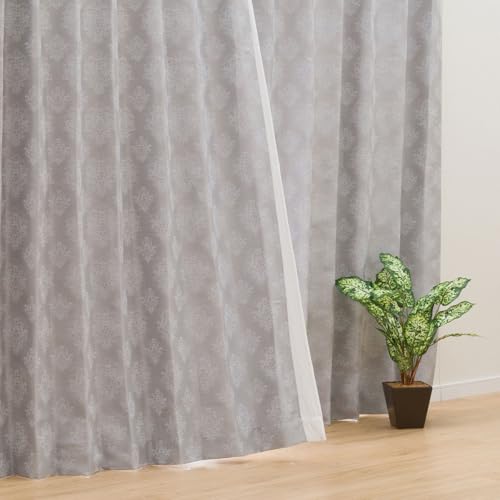 �j�g��(NITORI) �f�R�z�[�����i �ՔM�E�Ռ��h���[�v�J�[�e�� DH52 LGY ��100×��135cm×2�� 5731905