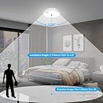 2-Pack Battery Operated Motion Sensor LED Ceiling Light, 7.2inch Flush Mount Light Fixture 6000K, Wireless Motion Activated Ceiling Lamp in 400LM for Closet Pantry Laundry Stair(Battery Not Included) - Image 4