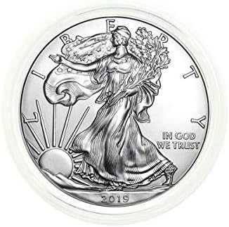 2019 - American Silver Eagle in Plastic Air Tite with our Certificate of Authenticity Dollar Uncirculated Us Mint
