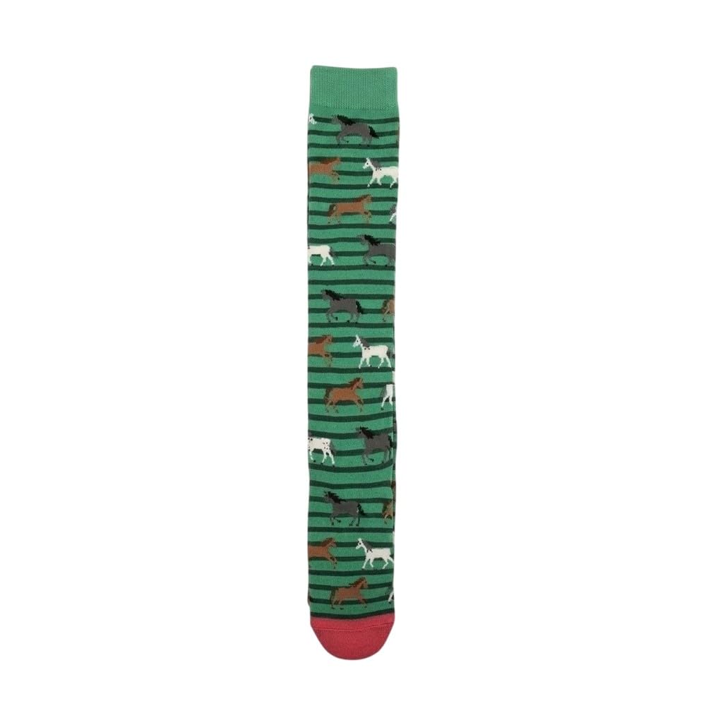 Bartleby Unisex Blue Funky Welly Socks - Galloping Horses