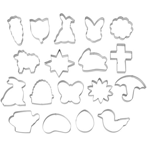 Wilton Metal Easter Cookie Cutter Set With Storage Tub, 18-Piece #TOP6