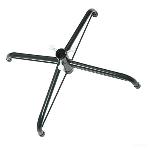 Robusto supporto per albero pieghevole in ferro per alberi di Natale artificiali alti 4 1,8 m, include 3 viti per fissare il palo centrale inferiore a 1 63,5 cm di diametro (A)
