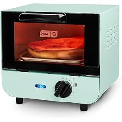 1 of Dash Mini Toaster Oven | Small Toaster Oven for Dorms, Apartments, & Small Kitchens, Adjustable Timer Dial with Auto Shutoff, Removable Cooking Tray & Crumb Catch, Aqua