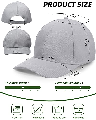 Image of Handepo 24 Pcs Blank Baseball Caps Adjustable Back Strap Unisex Blank Design Caps Plain Unisex Hats for Men Women