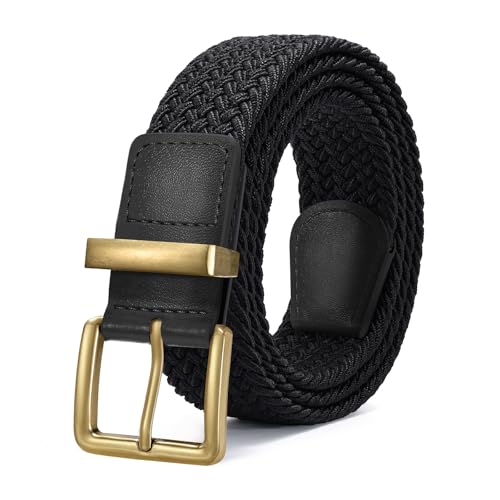 JASGOOD Braided Belt Women Stretch Woven Belts for Golf Elastic Casual 1 3/8