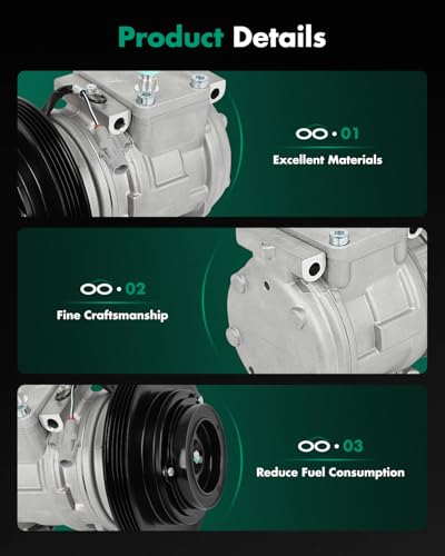 Image of SCITOO AC Compressor for Toyota for Corolla 1.8L 1993-1997, Fast Cooling Air Conditioner Compressor for Geo for Prizm 1.6L 1989-1992, for Mazda for RX-7 1.3L 1993-1994