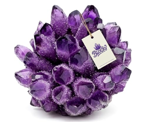 BLOCKv Natural Crystal Amethyst Cluster,...