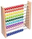 Natureich Abakus Rechenrahmen aus Holz Buche für Grundschüler / 100 Holzrechenbrett/Bunte Kugeln mit Aufgaben/Spiel und Spaß für Rechenprofis/Lernen leichtgemacht