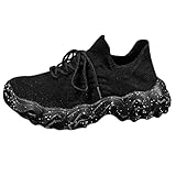 Womens Walking Shoes Mesh Non Slip Gym Sports Casual Fashion Sneakers, Orthopedic Walking Tennis Lightweight Sneakers for Travel Work (Black, Adult, Women, 8, Numeric, US Footwear Size System, Wide)