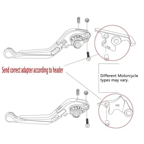 Manetas de freno plegables y extensibles con tacto deportivo para Yamaha XP530 6