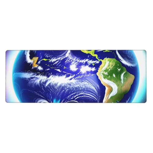 Tapis de souris de jeu surdimensionné 80x30 cm en caoutchouc motif Planet