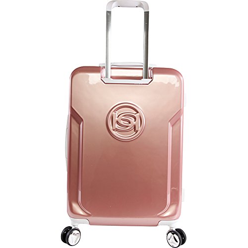 BEBE Women's Stella 21" Hardside Carry-on Spinner Luggage,Telescoping Handles, Rose Gold, One Size4